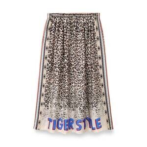 NEW ME369 women's hailey tiger print midi skirt in sand